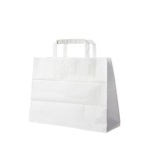 Papierová taška, biela, 32x22x28cm
