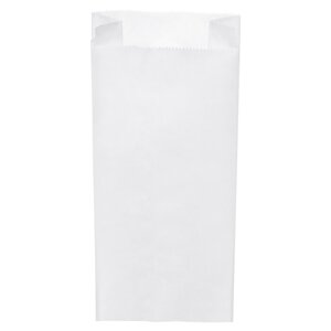 Papierové desiatové vrecko, biele, 20+7x45cm