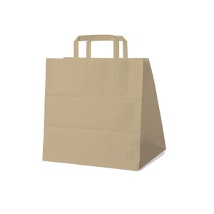 Papierová taška, hnedá, 26x12x35cm