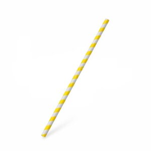 Slamky papierové JUMBO, žltá, 25cm